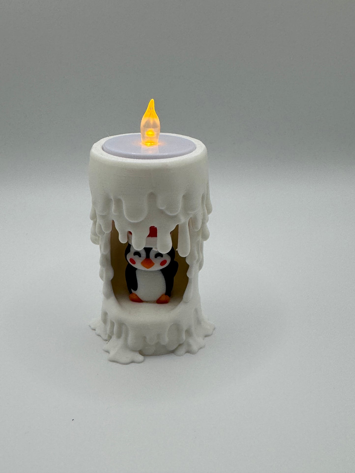 penquin light up candle